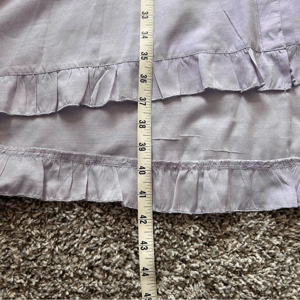 Purple Sleeveless Button Up Dress with Liner - Picture 10 of 13